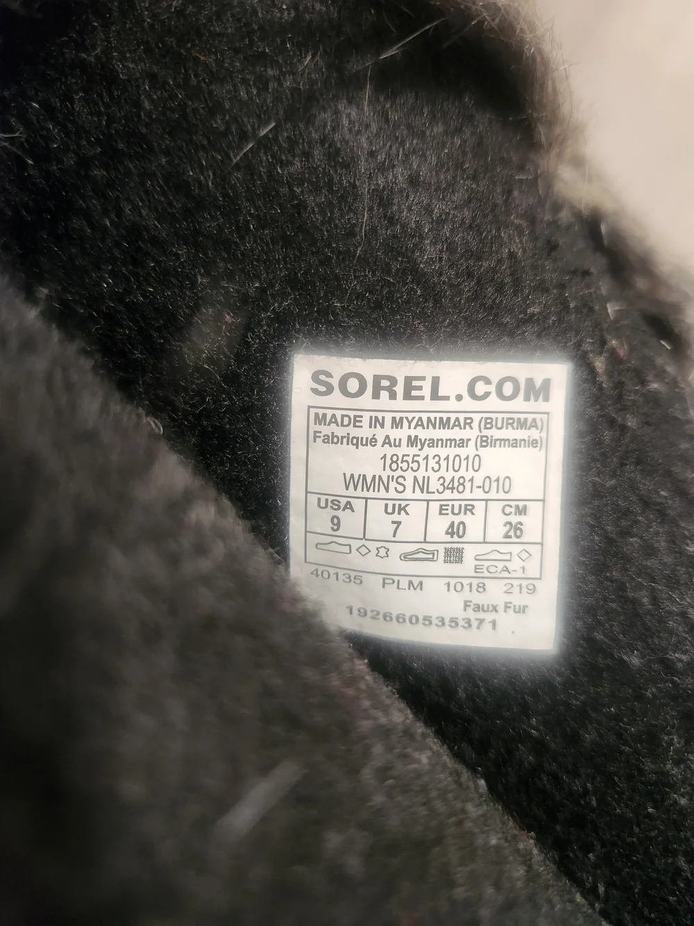 SOREL Joan of Arctic Black Waterproof Snow Boots 9